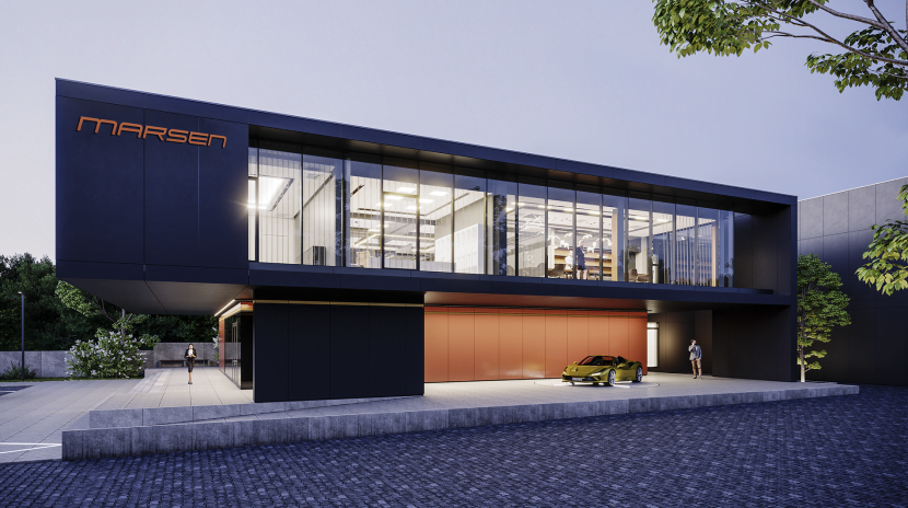 Nowoczesny budynek realizowany przez Marsen